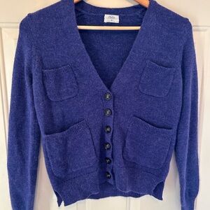 Anthropology Wallace Purplish/blue  Button-Up Women's Sweater